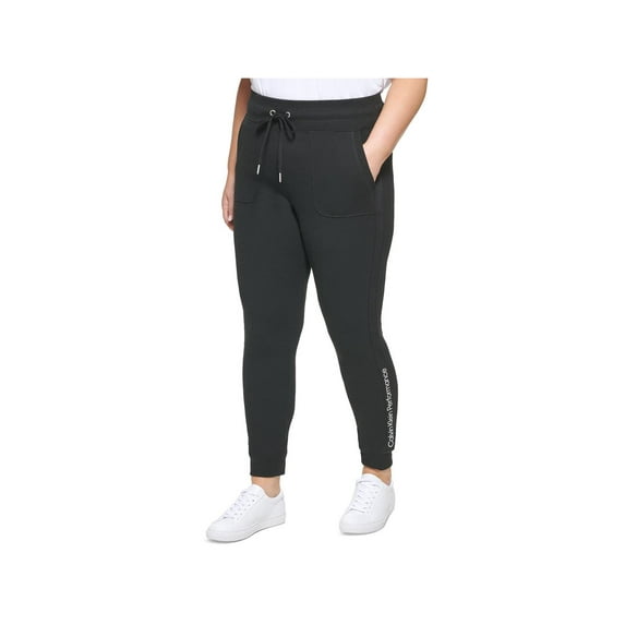 Calvin Klein Performance Womens Plus Thermal High Rise Jogger Pants