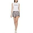 thumbnail image 1 of Calvin Klein Performance Womens Printed Shorts Splatter Nu Beige XS, 1 of 4