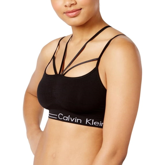 Calvin Klein Performance Womens Removable Cups Strappy Sports Bra