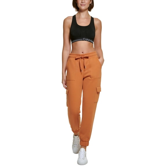 Calvin Klein Performance Womens Slim Fit Cargo Jogger Pants Burnt Ginger 2XL