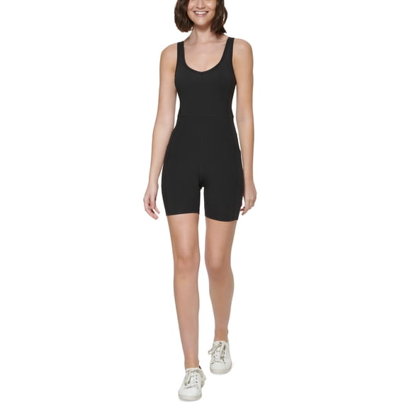 Calvin Klein Performance Womens Strappy Short Bodysuit Black XL