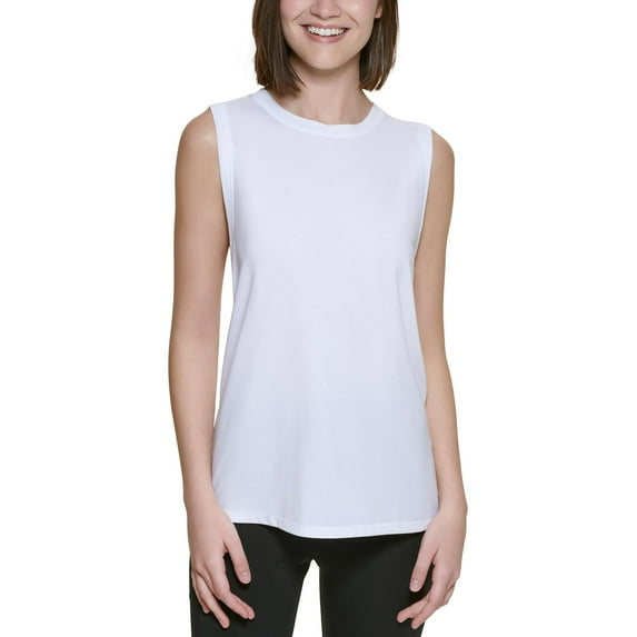 Calvin Klein Performance Womens Tank Top Crew Neck Sleeveless Tee Athleticwear
