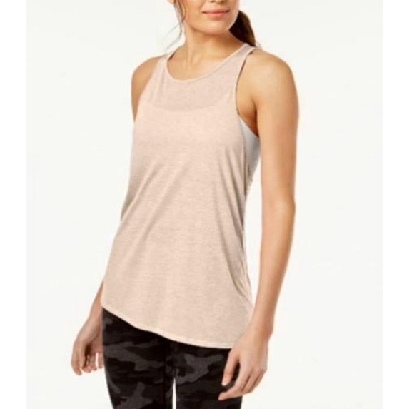 Calvin Klein Preformance Crossover-Back Asymmetrical Tank Top Bone Size Large