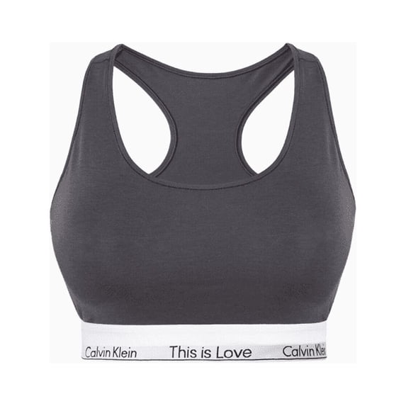 Calvin Klein Pride Modern Cotton This Is Love Unlined Bralette, Forged Iron, S
