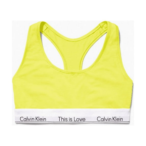 $28 Calvin Klein Pride Plus Cotton This Is Love Unlined Bralette, Citrina, 1X