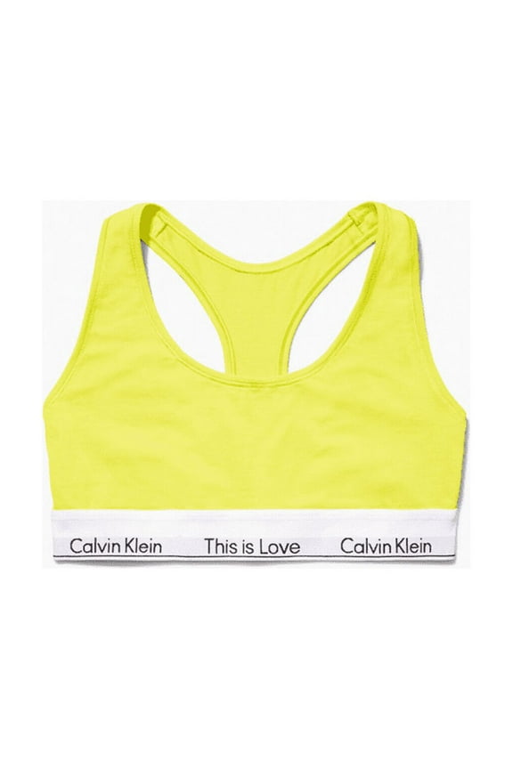 $28 Calvin Klein Pride Plus Cotton This Is Love Unlined Bralette, Citrina, 1X