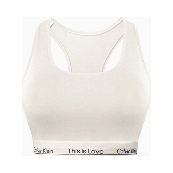 Calvin Klein Pride Plus Modern Cotton This Is Love Unlined Bralette, Ivory, 3X