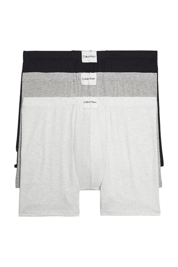 Pure Cotton Stretch 3-Pack Boxer Brief Snow Heather/Grey/Black M