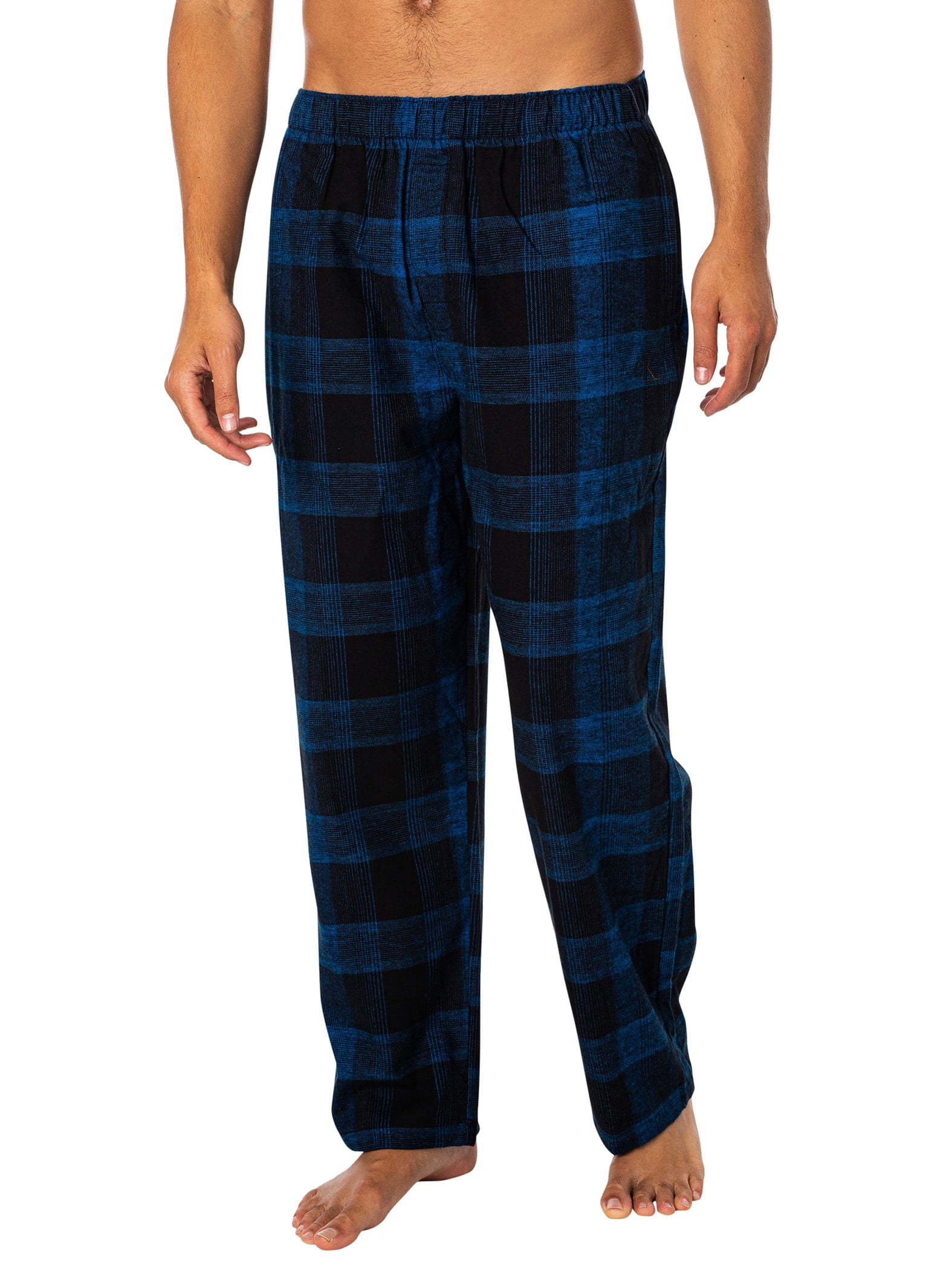 Calvin Klein Pure Flannel Check Pyjama Bottoms, Blue