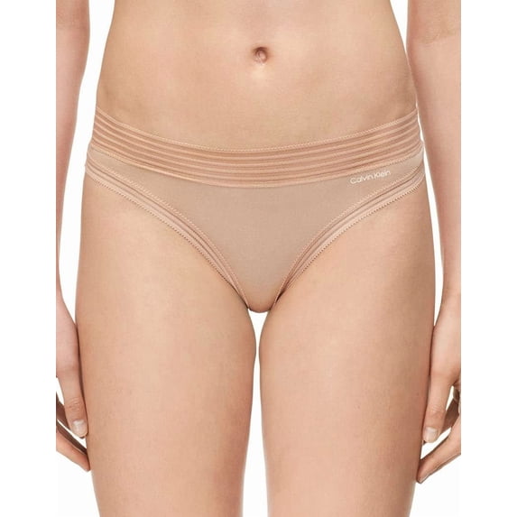 Calvin Klein Womens Ultra Soft Modal Thong QD3670 Beige Brown XL