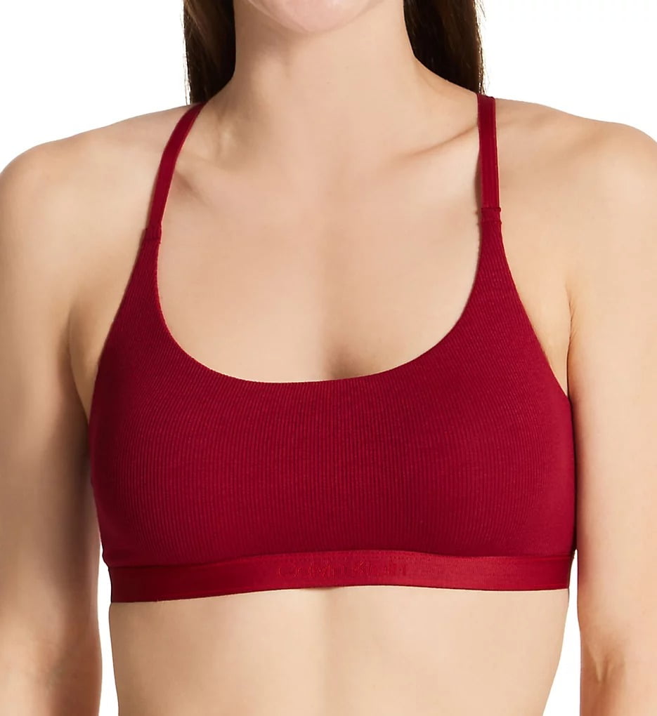 Calvin Klein Reimagined heritage unlined crop bralette in hot pink