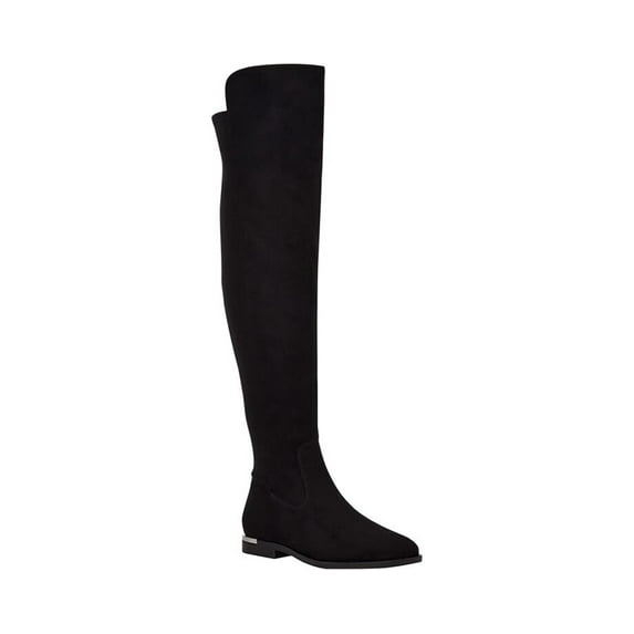 Calvin Klein Rania 2 Boots Women's US 6 Black Suede Over-The-Knee Riding KHD462