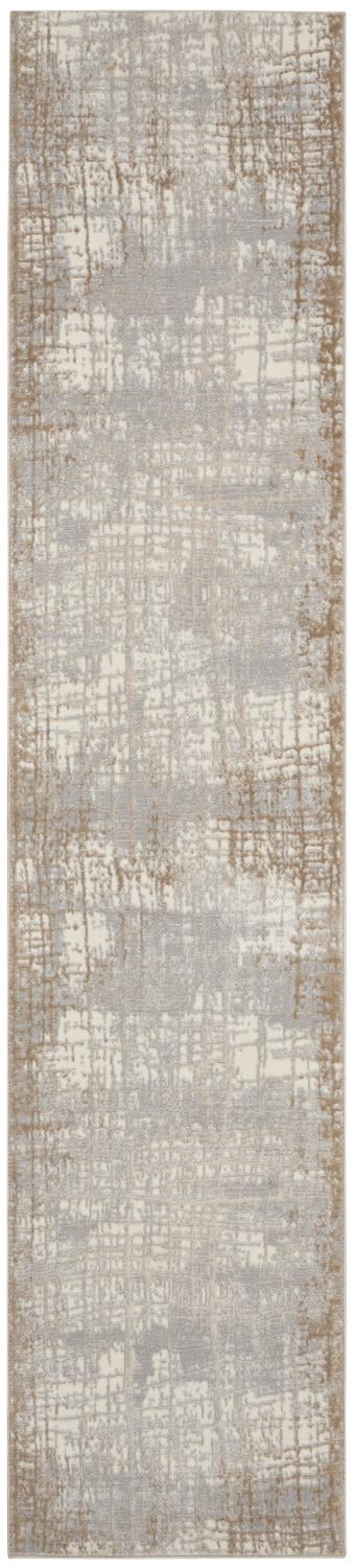 Calvin Klein Rush Contemporary Abstract Area Rug 2' 3" x 10' - Ivory/Taupe - Runner