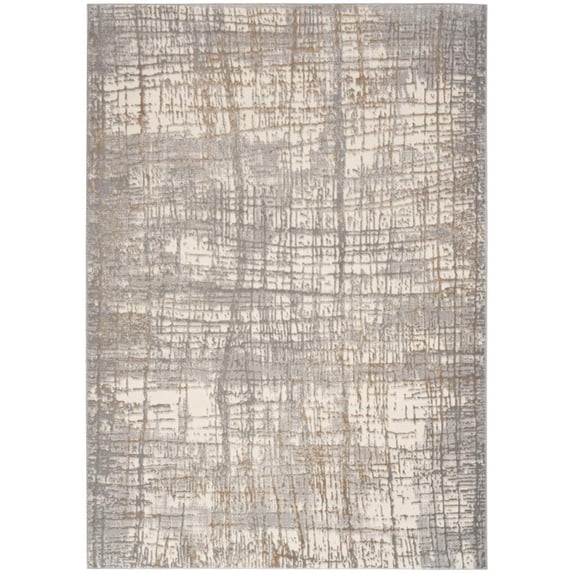 Calvin Klein CK950 Rush Area Rug, 3'2" x 5', Ivory/Grey, Rectangle