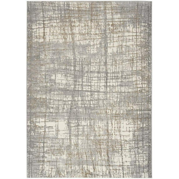 Calvin Klein CK950 Rush Area Rug, 5'3" x 7'3", Ivory/Grey, Rectangle