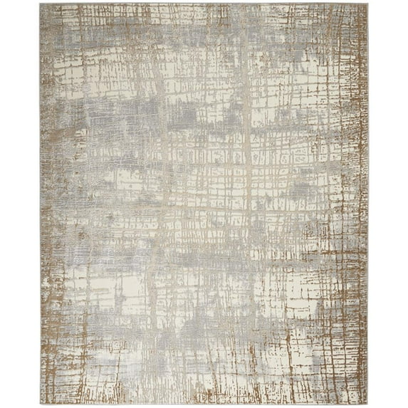 Calvin Klein CK950 Rush Area Rug, 7' x 10', Ivory/Taupe, Rectangle