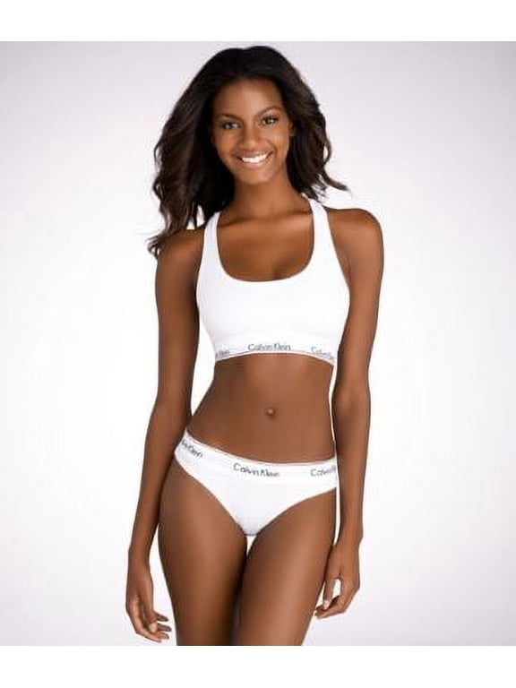 S Cotton Unlined Bra, White