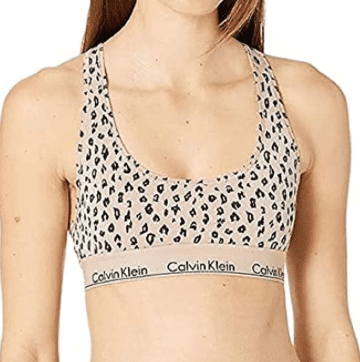 Calvin Klein SAVANNAH CHEETAH CEDAR Modern Unlined Racerback Bralette, US  Small