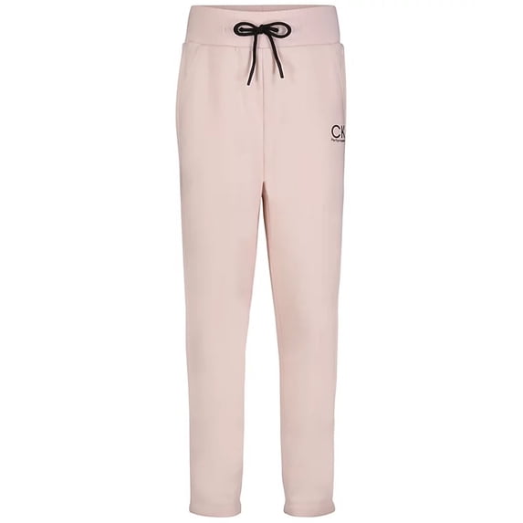 Calvin Klein SILVER PEONY Big Girls Tapered Fleece Pants, US Medium (8/10)