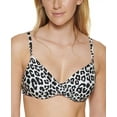 thumbnail image 1 of Calvin Klein SOFT WHITE LEOPARD Twist-Front Underwire Bikini Swim Top, US Medium, 1 of 4