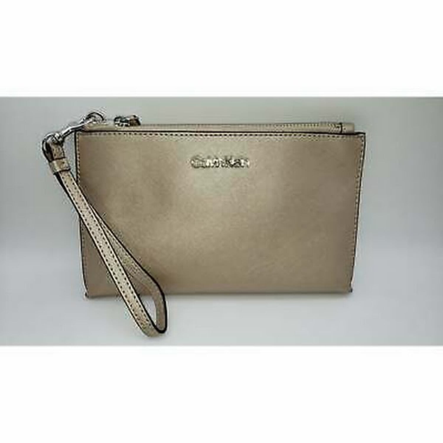 Calvin klein saffiano leather wristlet discount