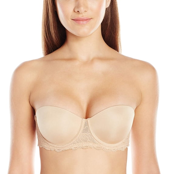 Calvin Klein Seductive Comfort Lace Strapless Bra, Bare, 30DD