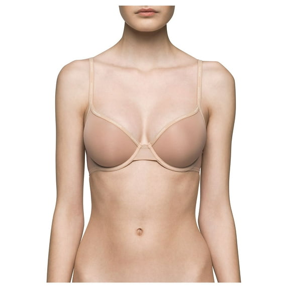 Calvin Klein Sheer Marquisette Lightly Lined Demi Bra Bare, 32A