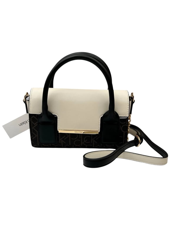 Sky Signature Chic Crossbody Brown Beige Color-blocked Chain Strap