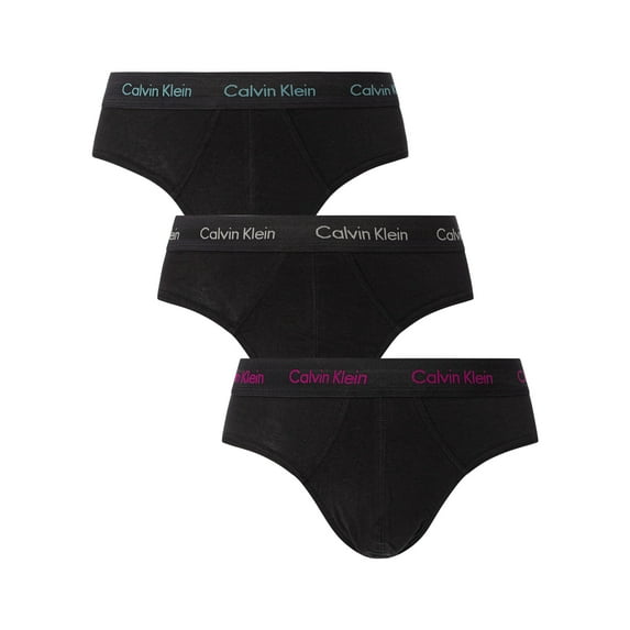 Calvin Klein Sleek Tri-Pack Men's Briefs with Contrast Details