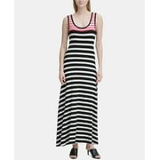 chinese dress ladies Calvin Klein Striped Maxi Caftan Cover-Up  DGFOutlet