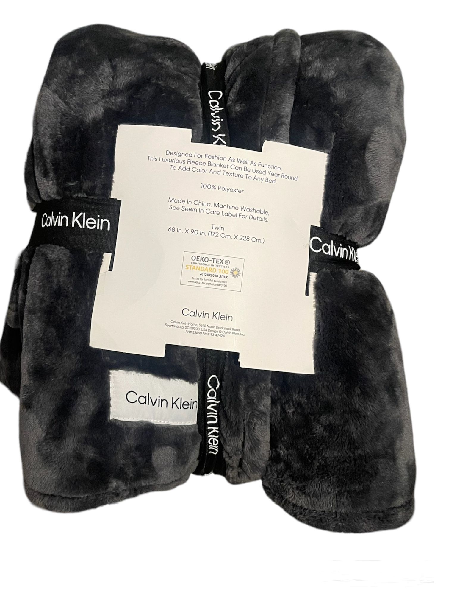 Calvin Klein Soft Solid Fleece Winter Warm Cozy Queen Size Oversized