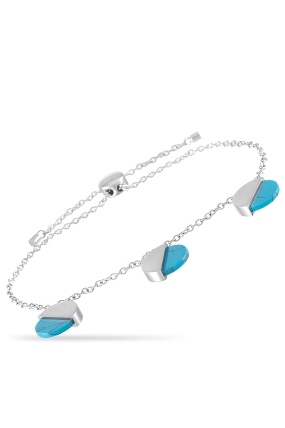 Spicy Stainless Steel Turquoise Bracelet