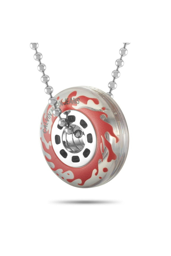 Spin Stainless Steel Clear Wheel Necklace