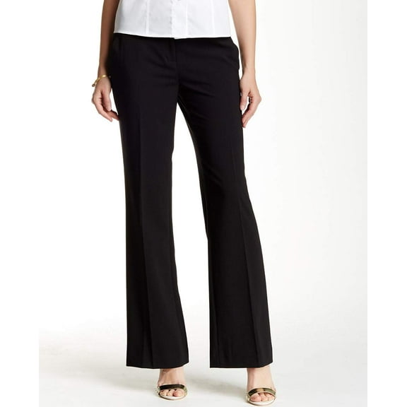Calvin Klein Straight-Leg Classic Business Casual Pants for Women, 6, Black