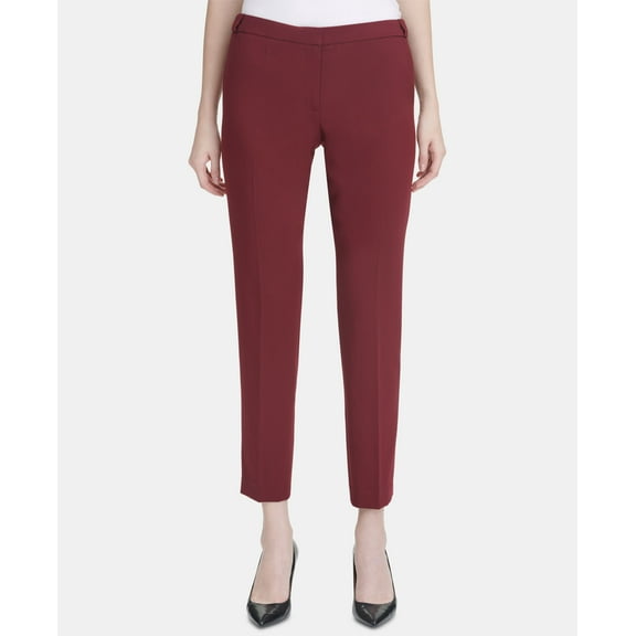 Calvin Klein Straight Leg Pants Rosewood 4