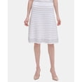 thumbnail image 1 of Calvin Klein Striped Stitched Sweater Skirt Soft White S, 1 of 1