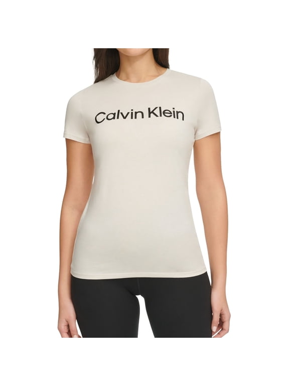 Womens Logo Graphic Basic T-Shirt, Grey, X-Large