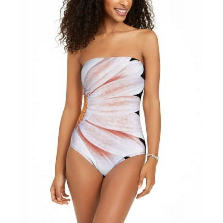 Calvin Klein THISTLE GERBER DAISY Tummy Control One Piece Swimsuit US 14 Walmart