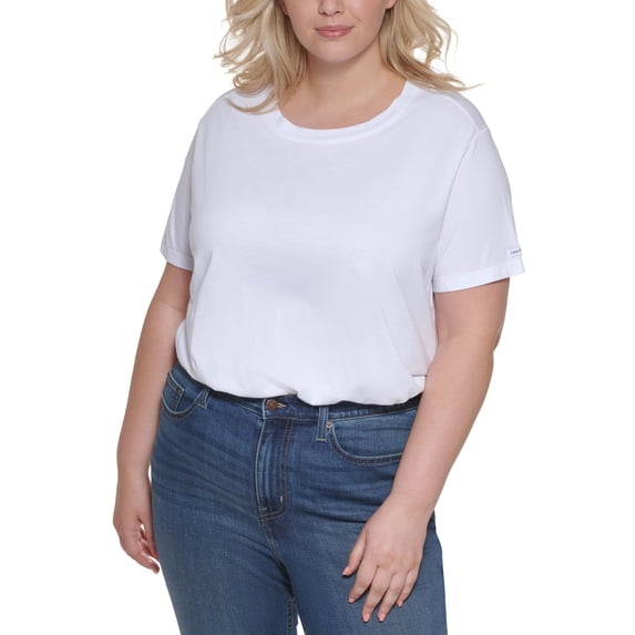 Calvin Klein Trendy Plus Size T-Shirt Bodysuit White 1X