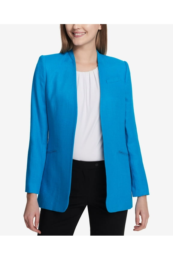 Tweed Flyaway Blazer Cerulean 12P