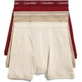 thumbnail image 1 of Calvin Klein Men's Cotton Classics 3-Pack Boxer Brief Large Tuffet, Red Carpet, Tapioca, 1 of 5
