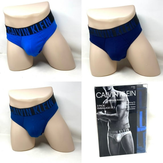 Calvin Klein Underwear 3 Pack Intense Power Cotton Hip Brief Blue NB2595903