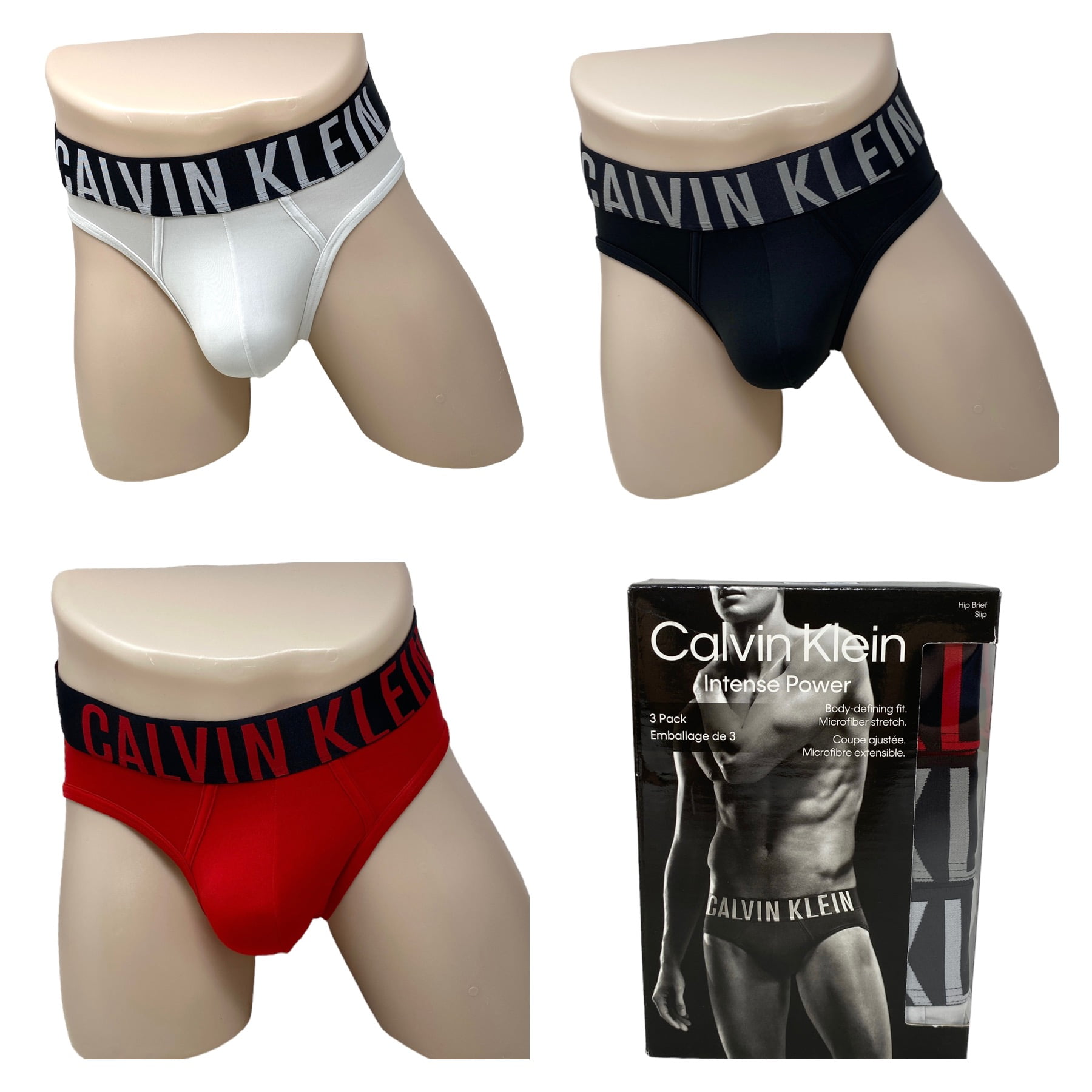 Buy Calvin Klein Underwear Brand Print Hip Briefs - Pack Of 3