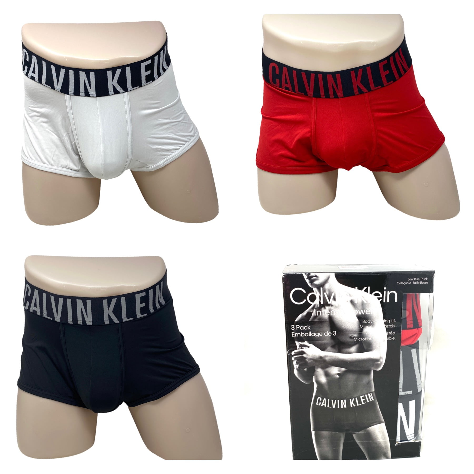Calvin Klein Underwear LOW RISE TRUNK 3 PACK - Pants -  silver/pink/blue/blue 