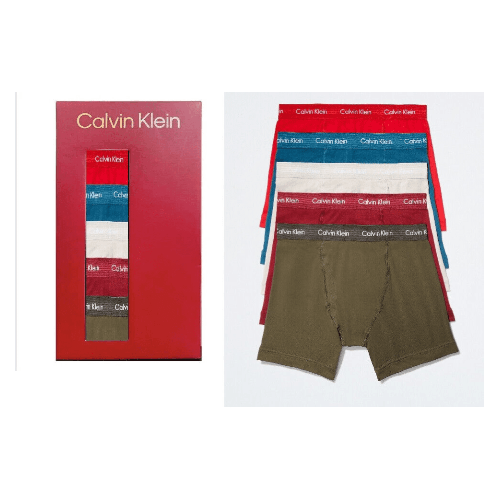 Calvin Klein Underwear 5 Pack Boxer Brief Cotton Stretch Red Green NB3395905