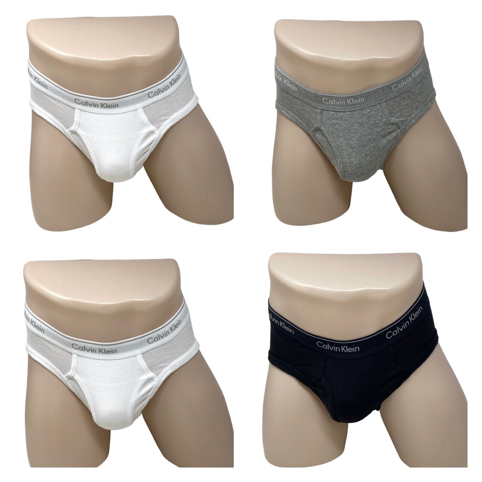 Calvin Klein Underwear Cotton Classic Fit 4 Pack Hip Brief Slip 