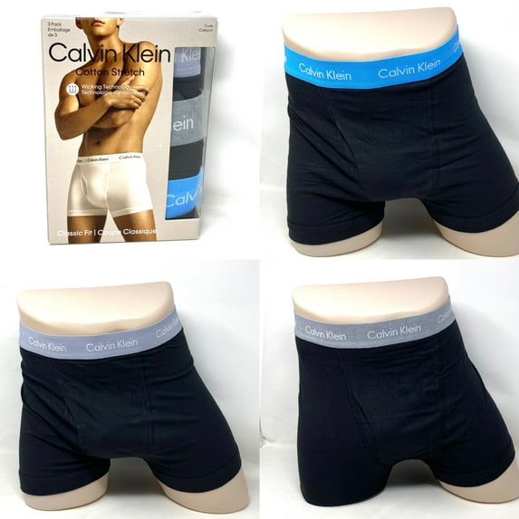 Calvin Klein Underwear Cotton Stretch 3 Pack Trunk Black NB2615919