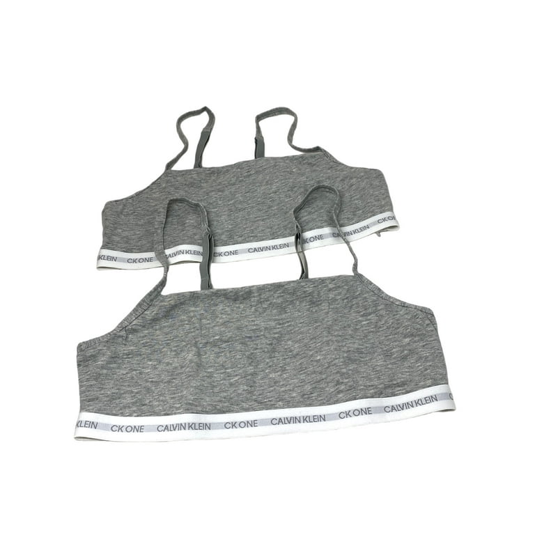 Calvin Klein Underwear One 2 Pack Unlined Bralette Cotton Grey QF6040-098 