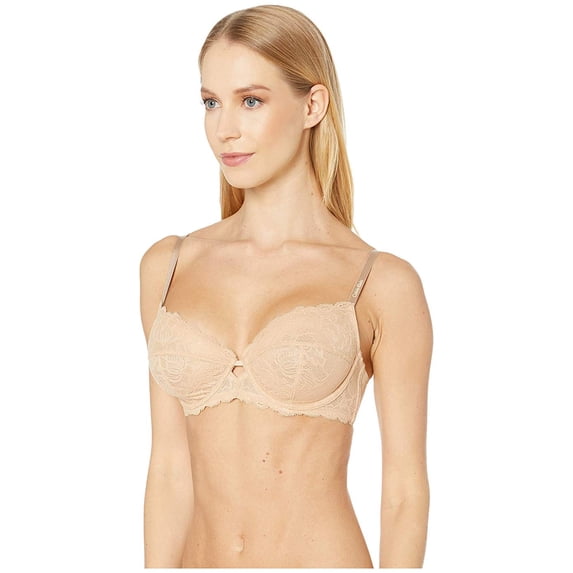 Calvin Klein Underwear Seductive Comfort w/ Lace Full Coverage Unlined Bare