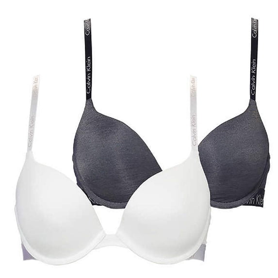 Calvin Klein Underwear Women's 2 Pack Essence T-Shirt Bras White - Shoreline 36B